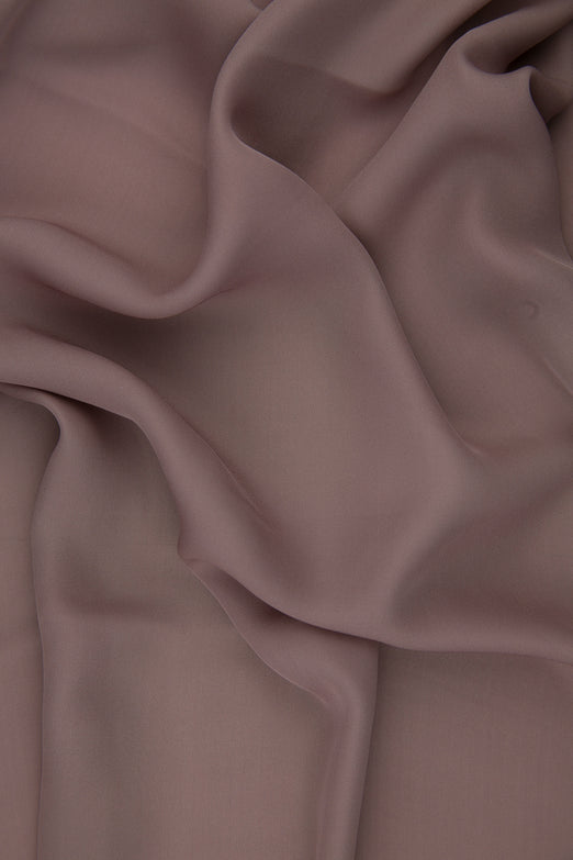 Mauve Taupe Silk Double Georgette Fabric