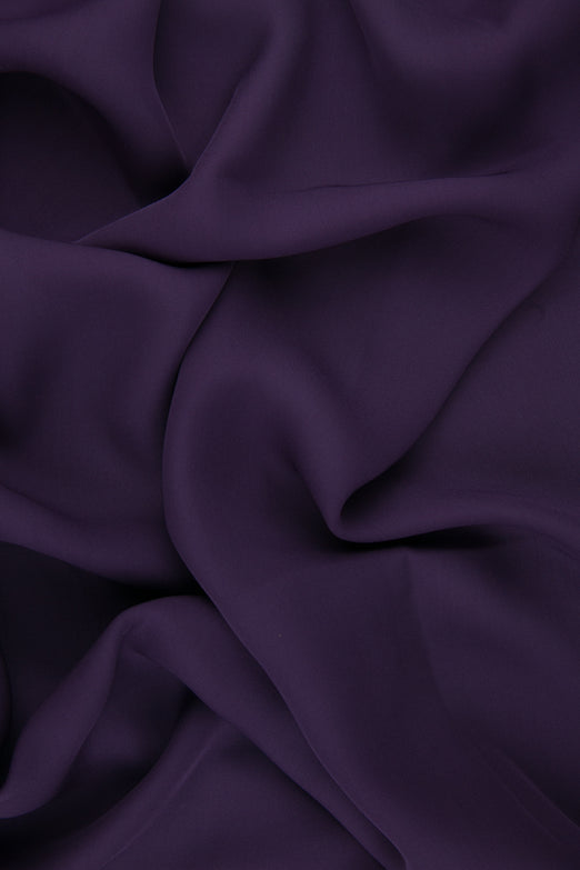 Plum Silk Double Georgette Fabric