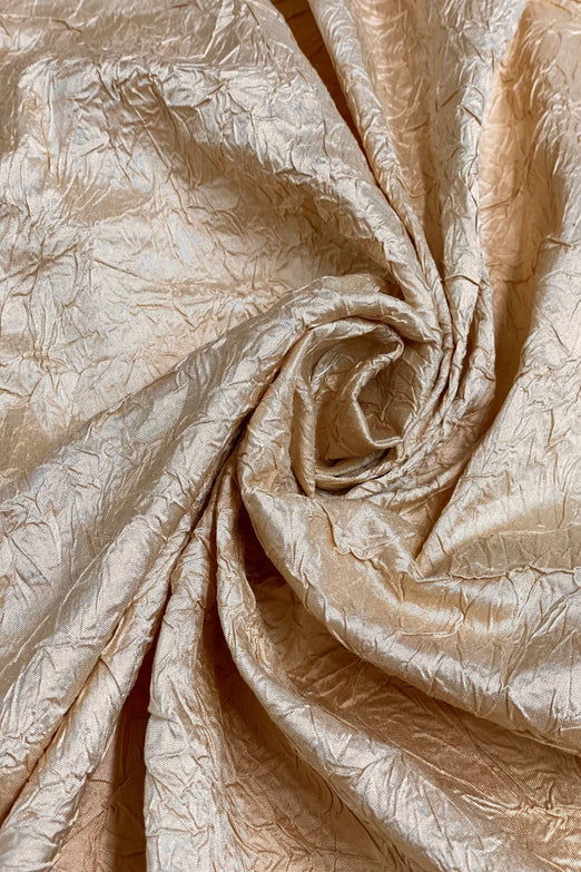 Cream Marble Crushed Silk Dupion Fabric
