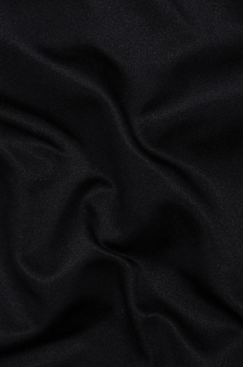 Black Silk Duchess Satin Fabric By The Yard