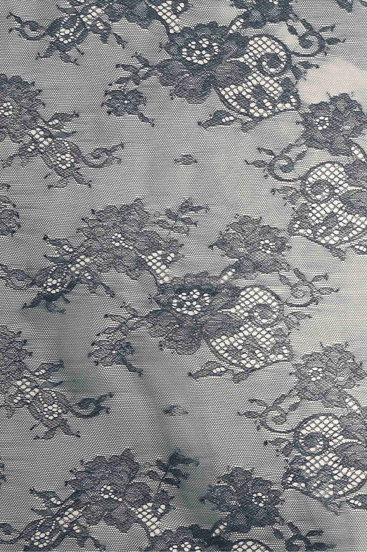 Aqua Blue/ Metallic Silver French Plain Lace FLP-001/16 Fabric