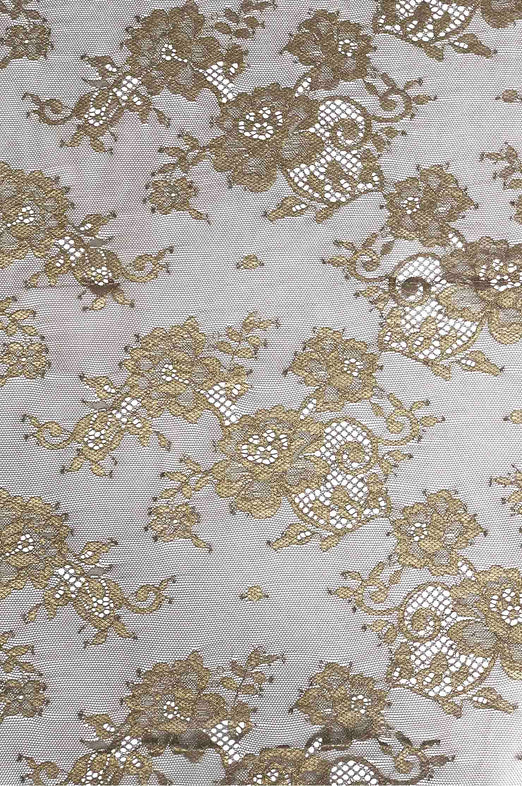 Emine/Metallic Gold French Plain Lace FLP-001/23 Fabric