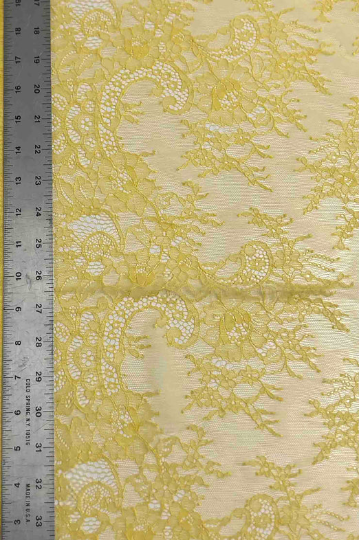 Maize French Plain Lace FLP-002/14 Fabric