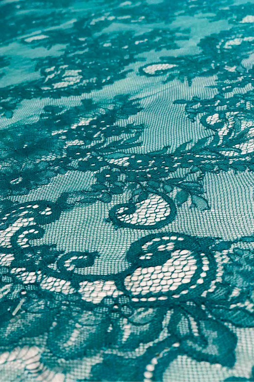 Lake Blue French Plain Lace FLP-004/73 Fabric