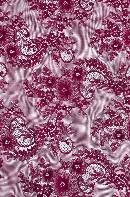 Carmine French Plain Lace FLP-004/74 Fabric