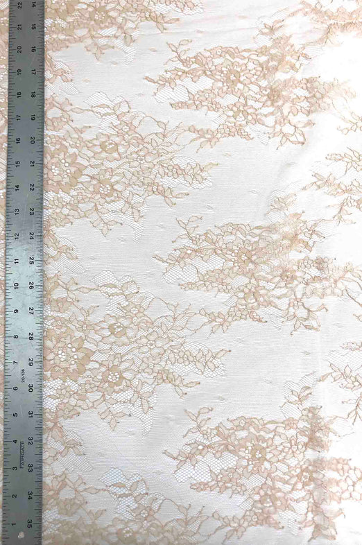 Melted Gold French Plain Lace FLP-006 Fabric