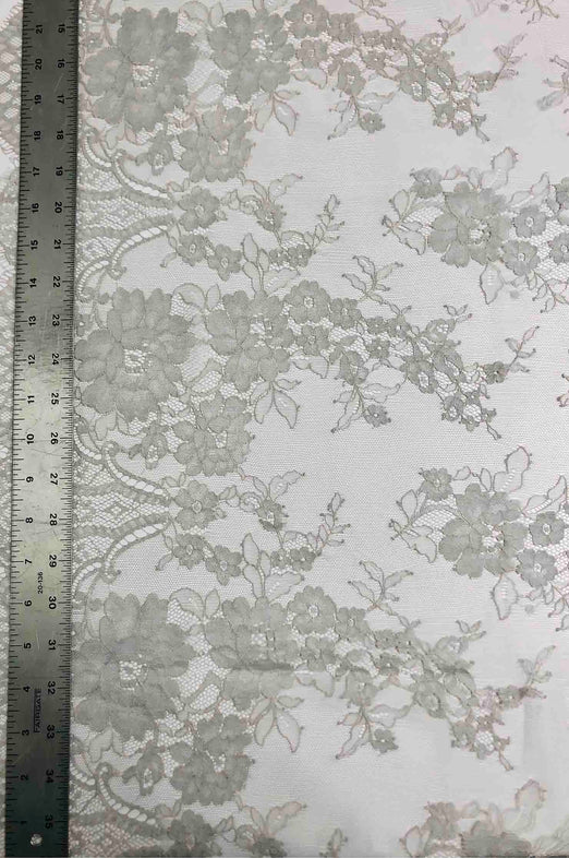 Silver Birch French Plain Lace FLP-008 Fabric