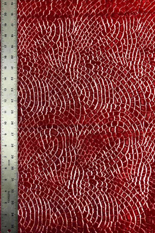 Red French Plain Lace FLP-012/2 Fabric