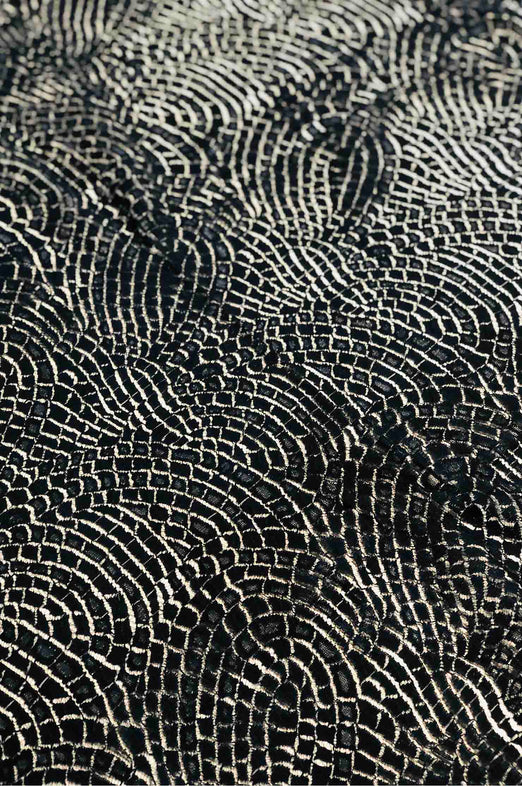 Navy French Plain Lace FLP-012/3 Fabric