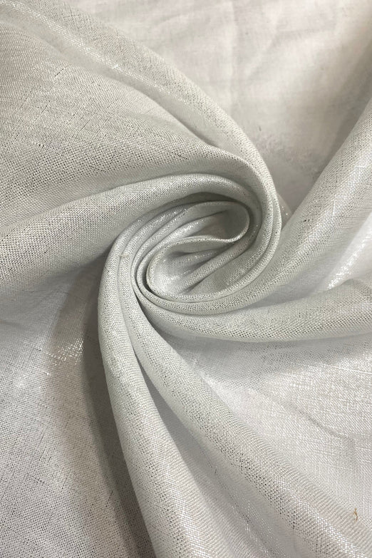 White Metallic linen