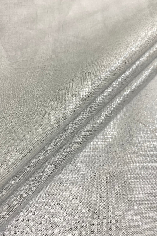 White Metallic linen