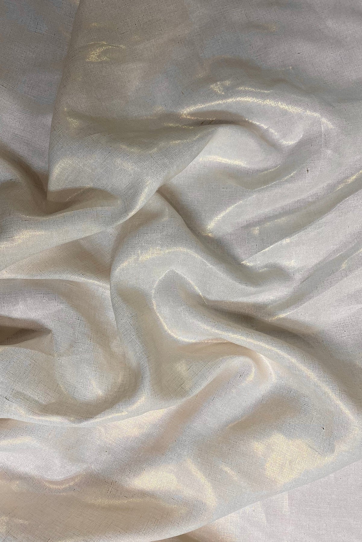 Gold Ivory Metallic Linen
