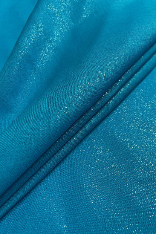 Blue Metallic Linen