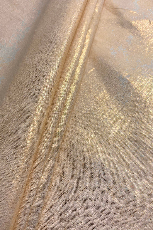 Cream Gold Metallic Linen