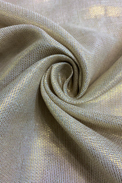 Gold Ivory Metallic Linen