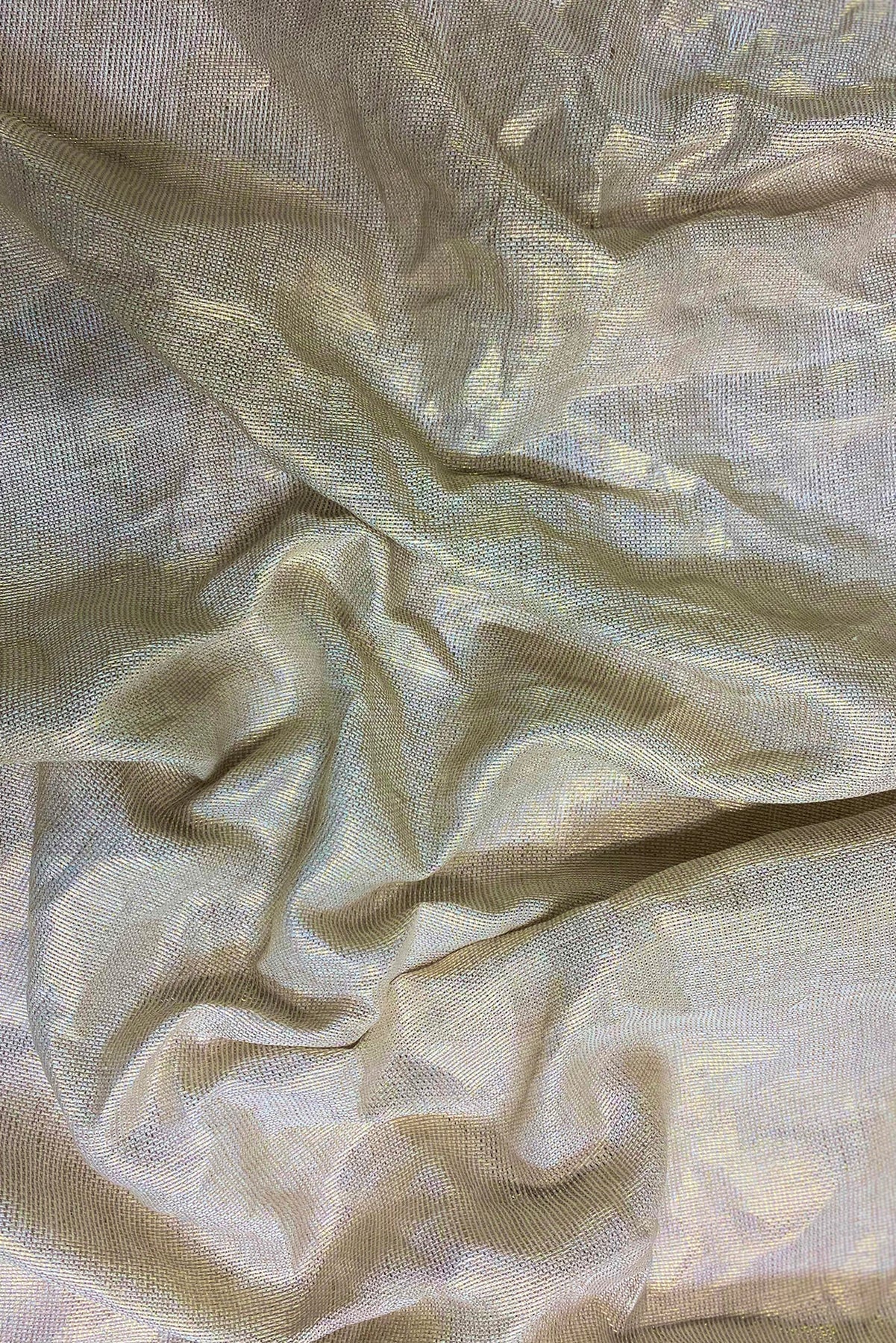 Gold Ivory Metallic Linen