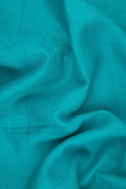 Turquoise Handkerchief Linen Fabric
