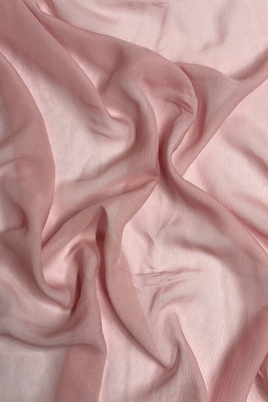 Crystal Rose Silk Heavy Crinkled Chiffon HCD-002 Fabric