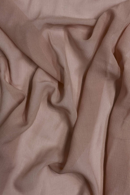 Dusty Pink Silk Heavy Crinkled Chiffon HCD-003 Fabric