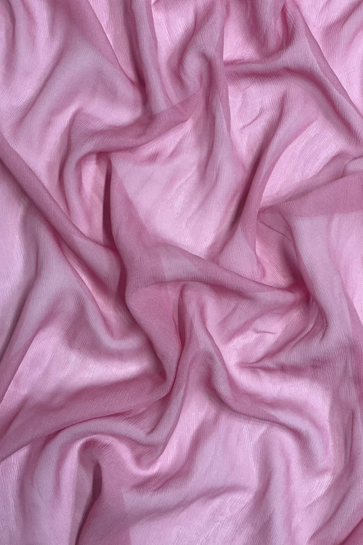 Sachet Pink Silk Heavy Crinkled Chiffon HCD-004 Fabric