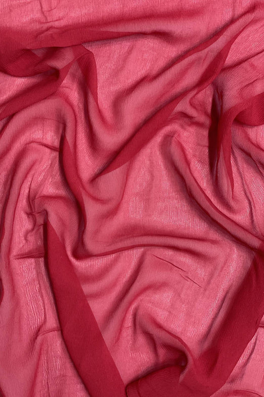 Lipstick Red Silk Heavy Crinkled Chiffon HCD-018 Fabric