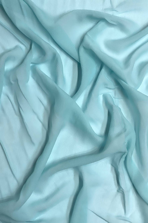 Blue Tint Silk Heavy Crinkled Chiffon HCD-023 Fabric