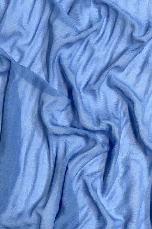 Alaskan Blue Silk Heavy Crinkled Chiffon HCD-031 Fabric