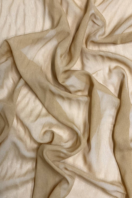Prairie Sand Silk Heavy Crinkled Chiffon HCD-033 Fabric