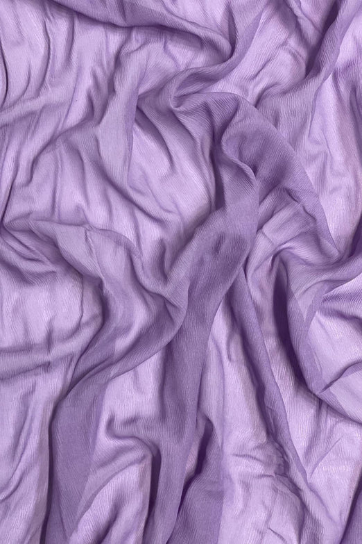 Chalk Violet Silk Heavy Crinkled Chiffon HCD-047 Fabric
