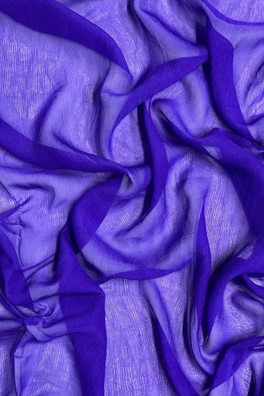 Deep Blue Silk Heavy Crinkled Chiffon HCD-053 Fabric
