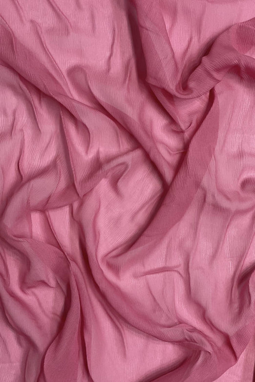 Pink Carnation Silk Heavy Crinkled Chiffon HCD-069 Fabric