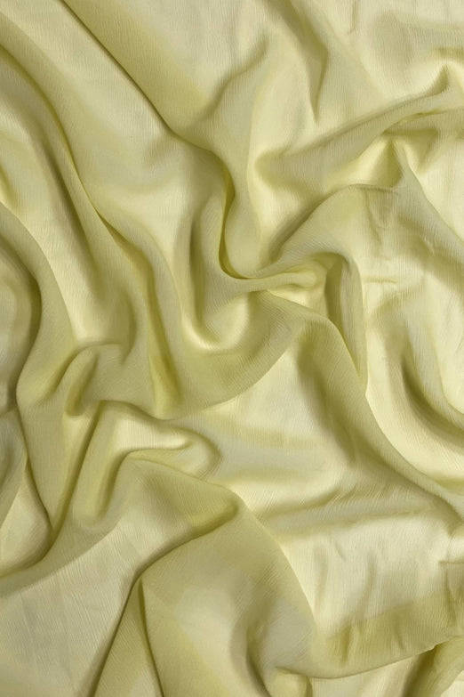 Citron Silk Heavy Crinkled Chiffon HCD-077 Fabric