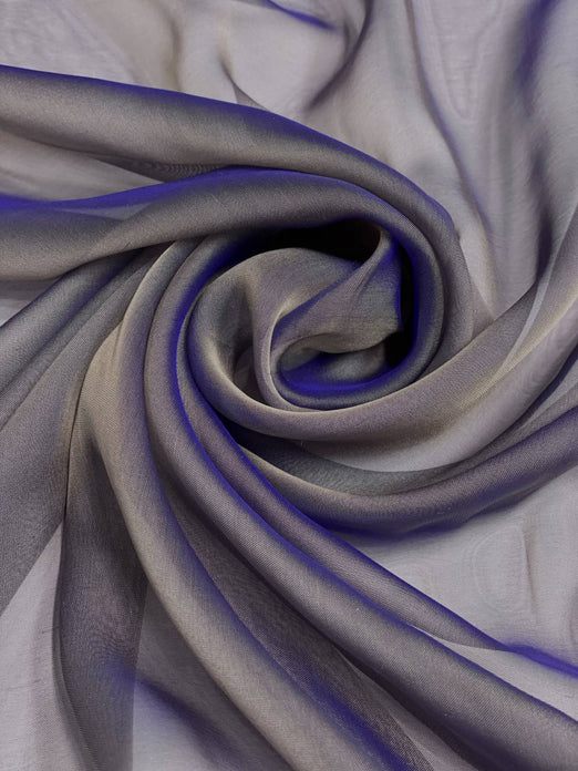 Lavender Gray Iridescent Silk Chiffon IC-020 Fabric