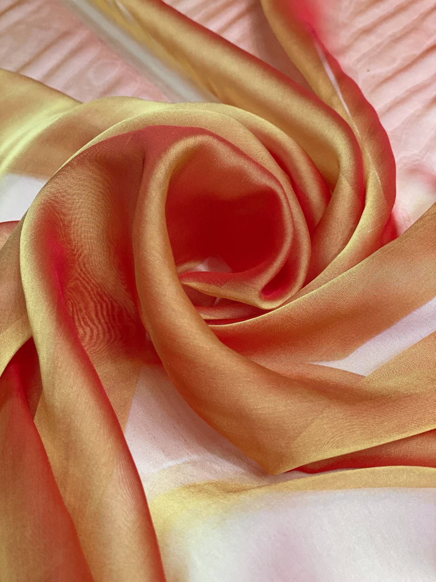 Sunset Gold Shantung Silk, 100% Silk Fabric, by The Yard, 54 Wide