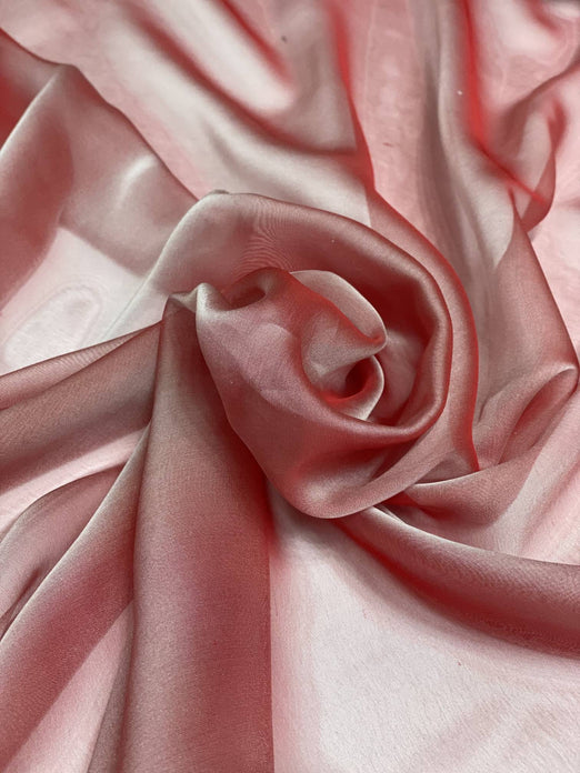 Light Red Iridescent Silk Chiffon IC-029 Fabric