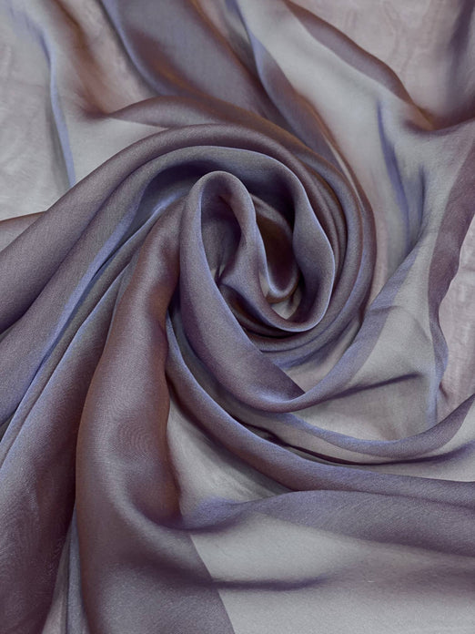 Dusk Brown Iridescent Silk Chiffon IC-040 Fabric
