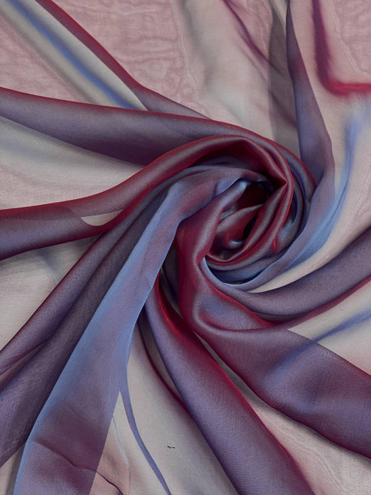 Berry Conserve Iridescent Silk Chiffon IC-045 Fabric
