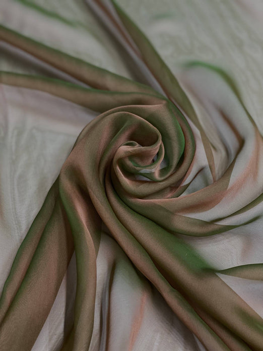 Mocha Mousse Iridescent Silk Chiffon IC-049 Fabric