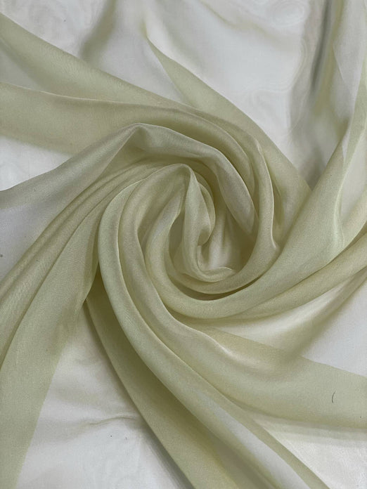 Khaki Iridescent Silk Chiffon IC-077 Fabric