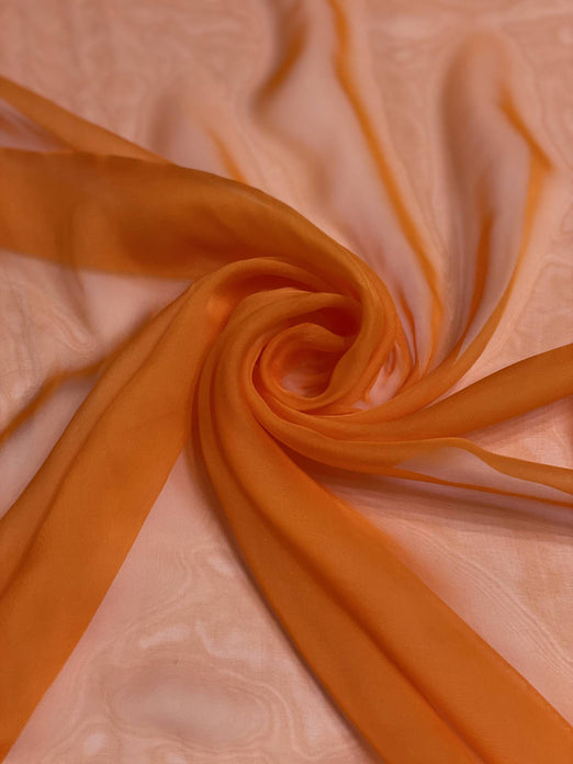 Orange Iridescent Silk Chiffon IC-082 Fabric