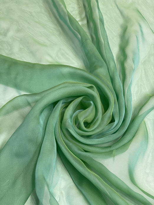 Spearmint Iridescent Silk Chiffon IC-094 Fabric