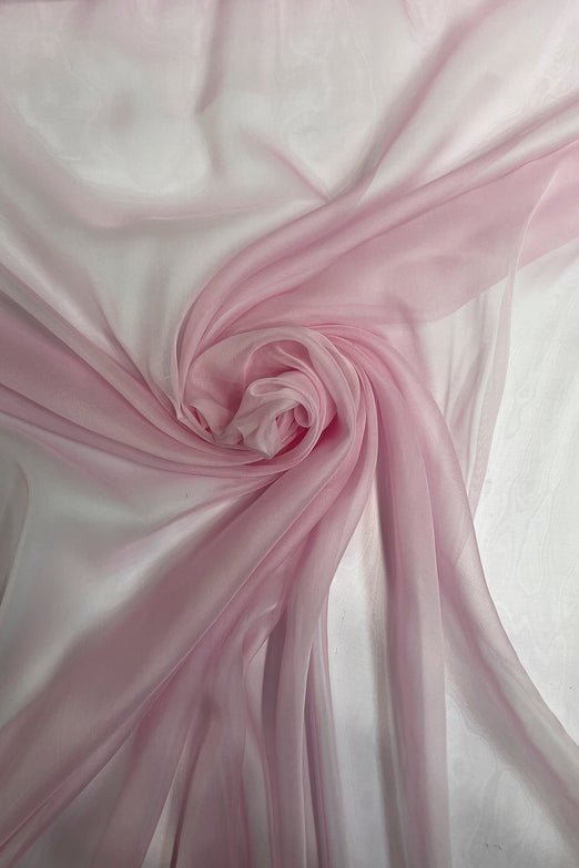 Cotton Candy Pink Iridescent Silk Chiffon