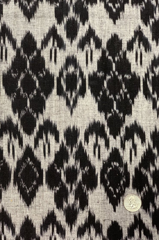 Black/Grey 074 Cotton Ikat
