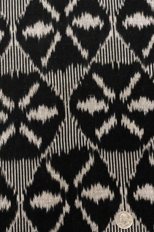 Black/Grey 148 Cotton Ikat