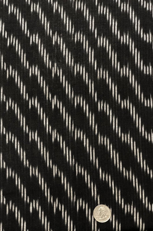Black/White 162 Cotton Ikat