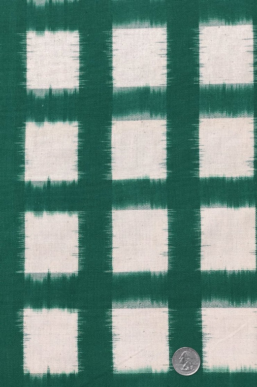 Green/White 169 Cotton Ikat