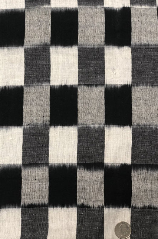 Black/Grey/White 196 Cotton Ikat