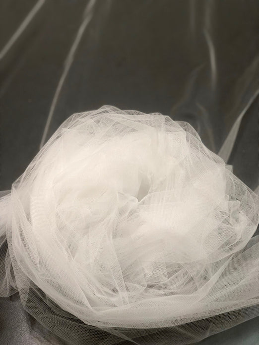 Off-White Italian Nylon Tulle Fabric