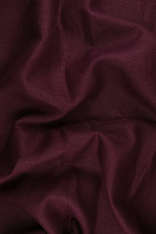 Burgundy Medium Weight Linen Fabric