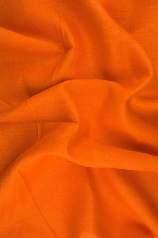 Bright Orange Medium Weight Linen Fabric